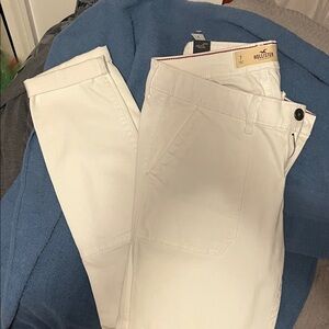 Hollister Off-White Casual Pants
